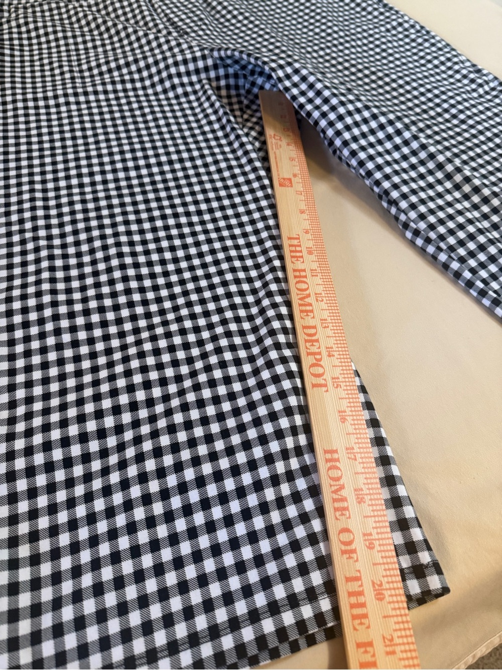 Susan Graver QVC Black White Gingham Crop Pants 2XP Cotton Stretch Pull On - Picture 6 of 12